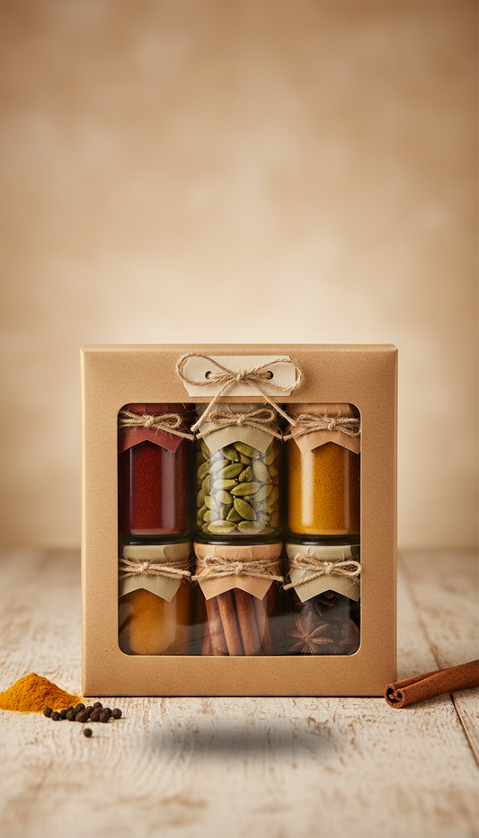Global spice gift set kraft box